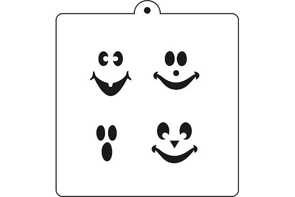 Stencil - Halloween Faces - Happy
